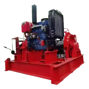 Diesel engine winch