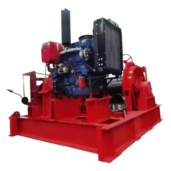 Diesel engine winch