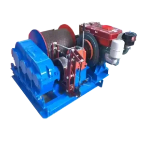 Diesel engine winch