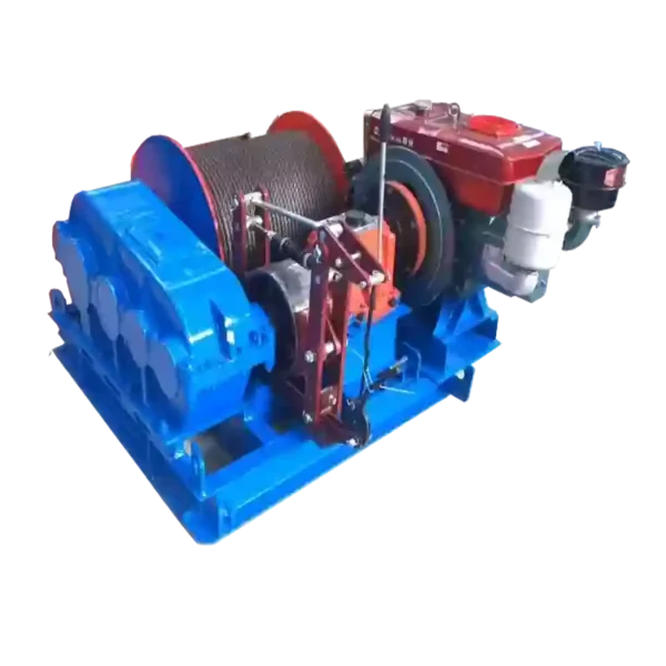 Diesel engine winch